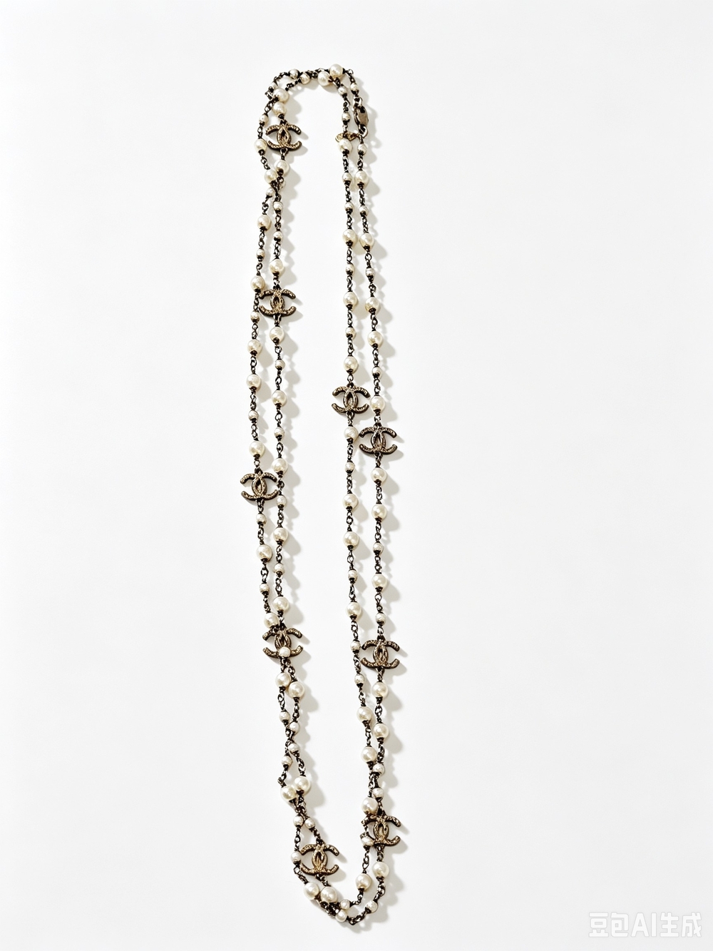 Chane Pearl and Gold-Tone Long Necklace